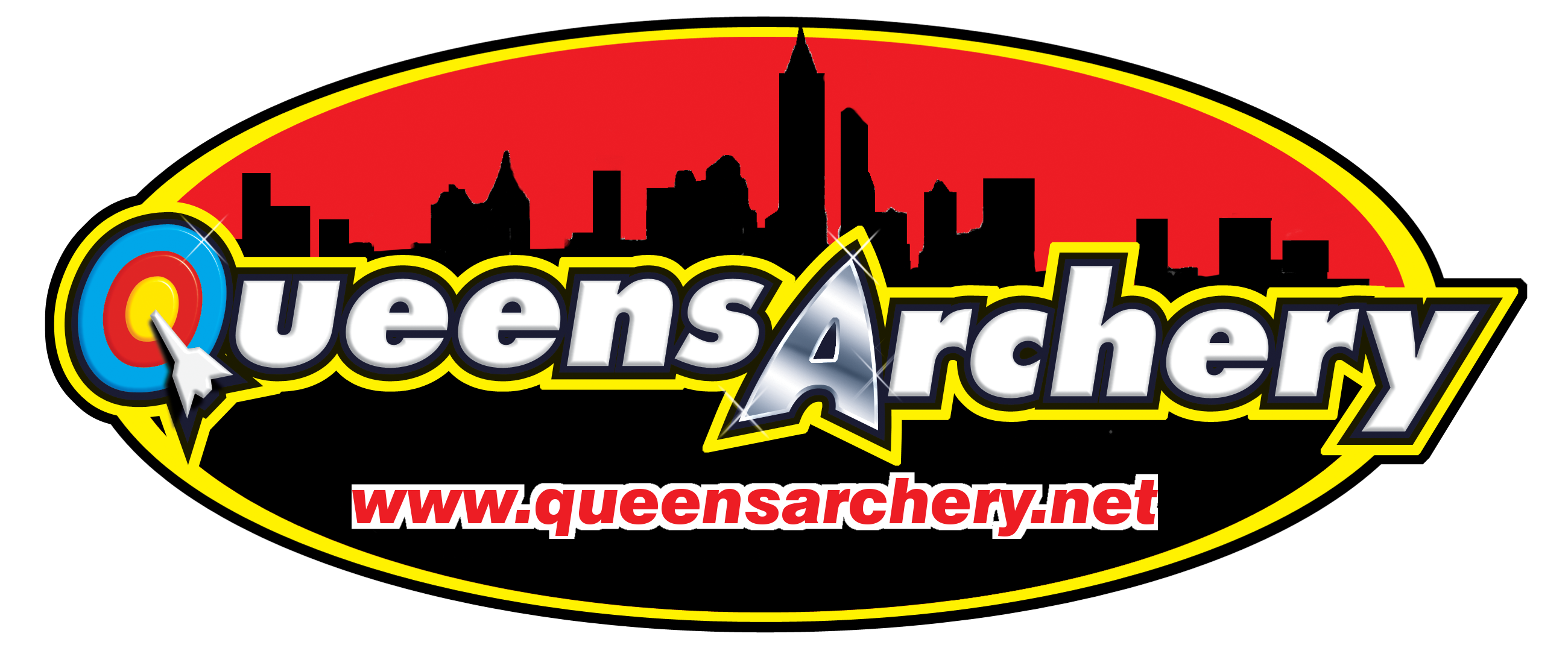 Queens Archery Skyline Logo